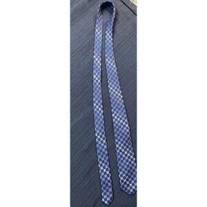 Pierre Cardin Slim Men's Tie Blue‎ Diamond 2.75” W x 58” L 100% Silk